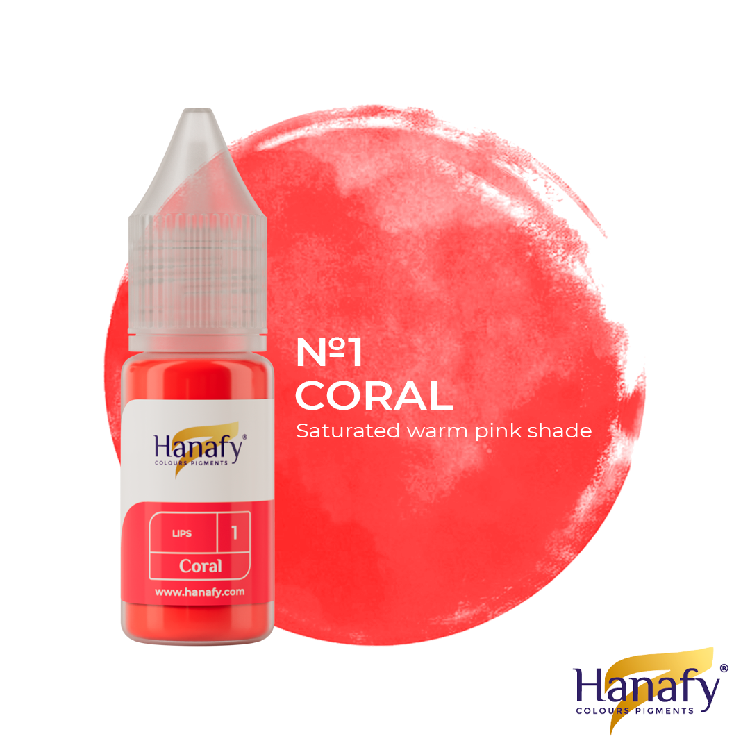 Labios N1 Coral Hanafy - Pigmento para aquarelle lips efecto bruma