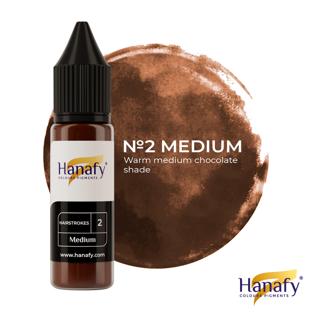 Hairstrokes N2 Medium Hanafy - Pigmento para técnica pelo a pelo