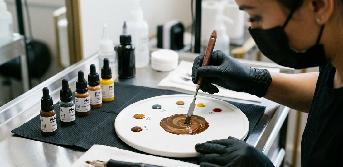 Cómo mezclar pigmentos de micropigmentación para crear tonos personalizados