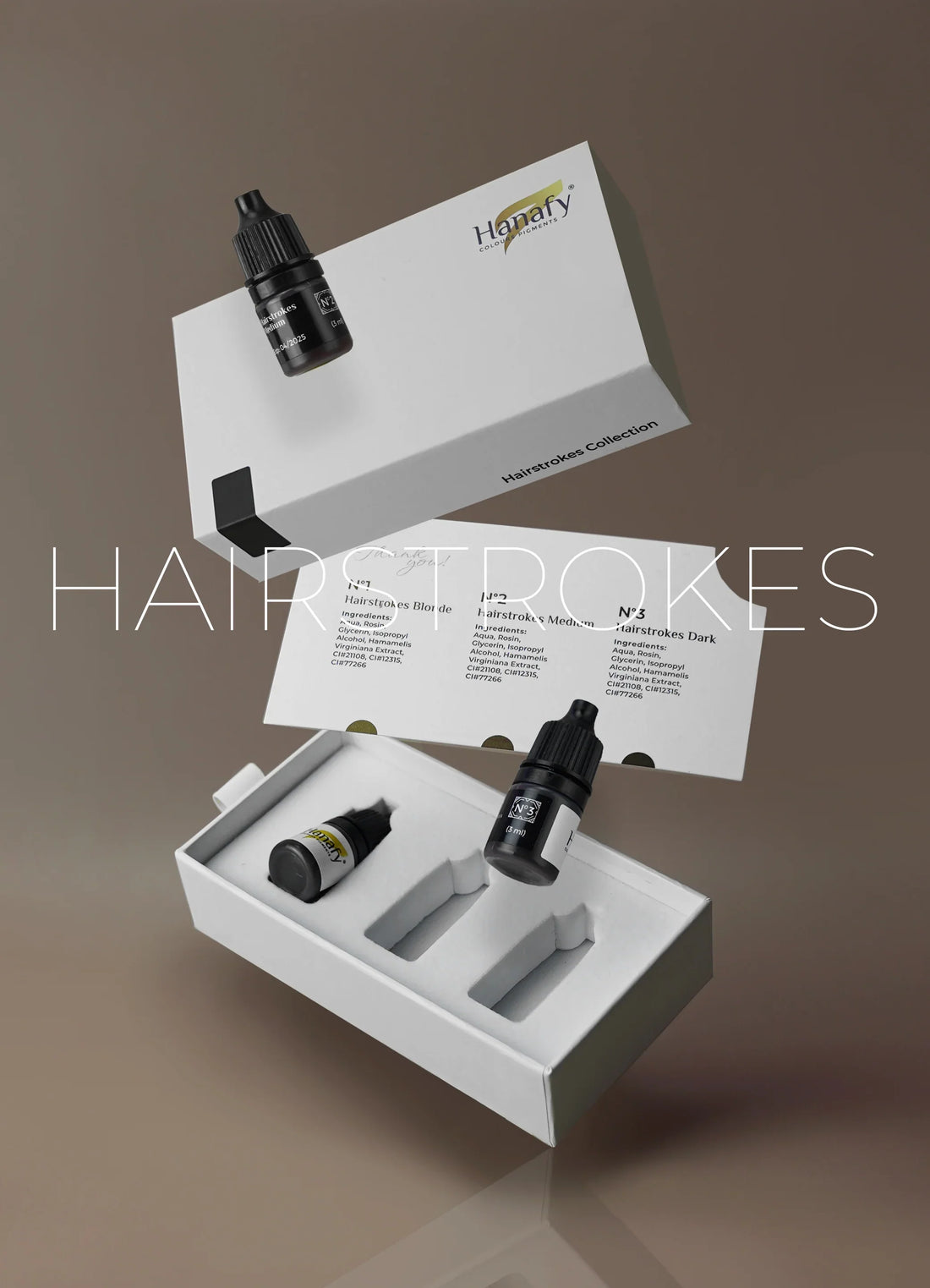 Mini Set Hairstrokes Hanafy - Pigmentos para combo brows
