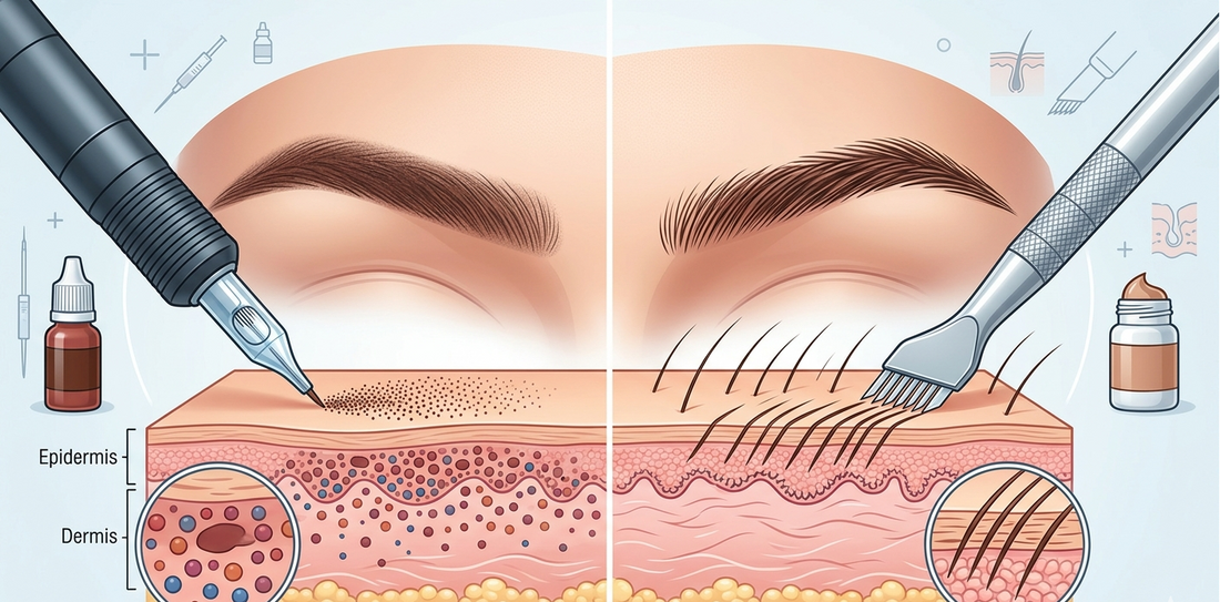 Micropigmentación vs microblading: diferencias en pigmentos