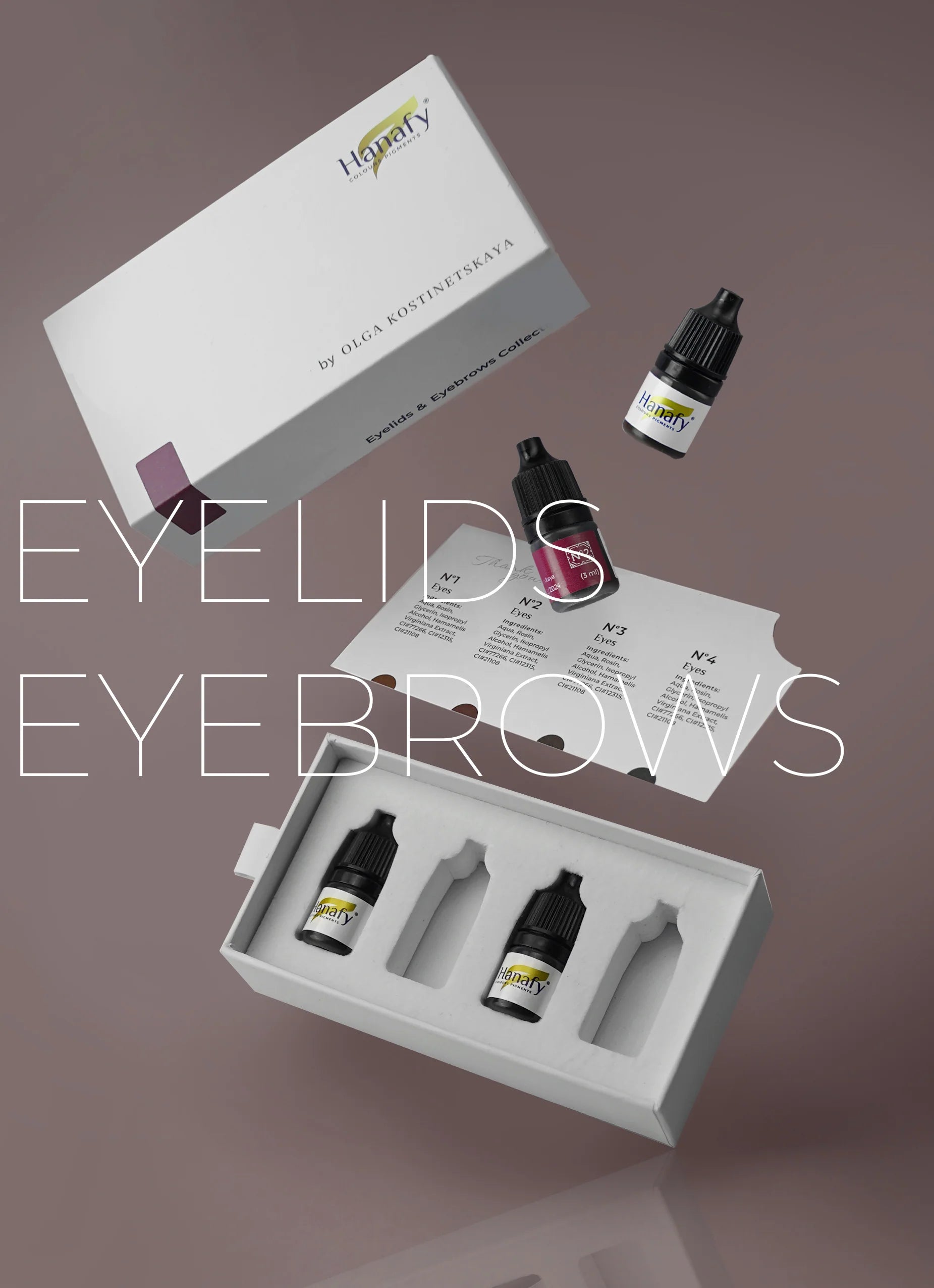 Mini Set Eyes & Brows by Olga Kostinetskaya (5ml) - Set de pigmentos PMU